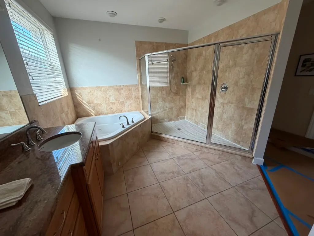 Primary Bathroom before the renovation